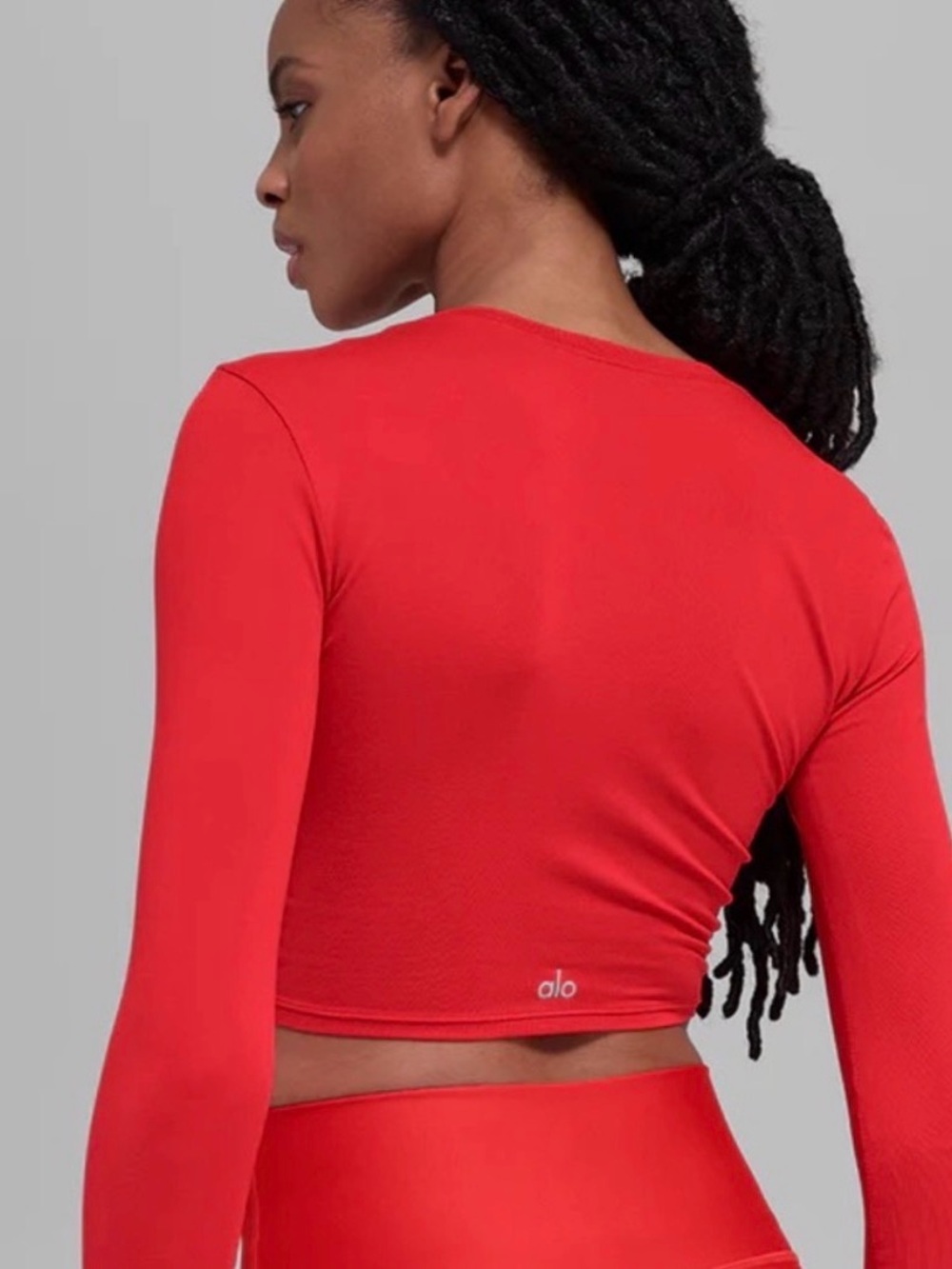 NWT ALO Yoga Alosoft Crop Finesse Long Sleeve